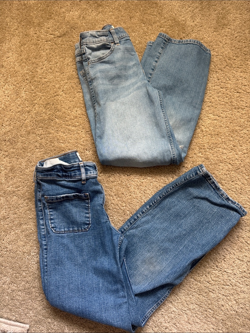 Bundled Abercrombie kids high-rise wide leg jeans 11/12